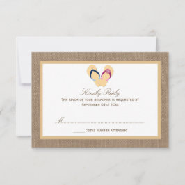 Cartão RSVP A Coleção de Casamentos de Burlap na Praia de Sacu