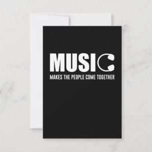 Cartão RSVP A Música Une as Pessoas