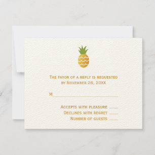 Cartão RSVP Abacaxi Exótico