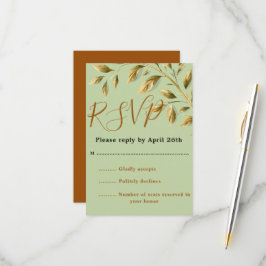 Cartão RSVP Abraçar a Elegância Natural