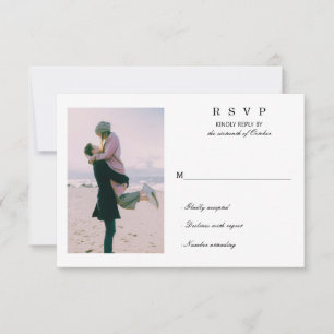 Cartão RSVP Adicione a sua própria mão fotográfica personaliza