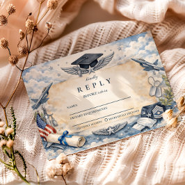 Cartão RSVP Air Force Wings Graduation