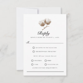 Cartão RSVP Algodão Rustico