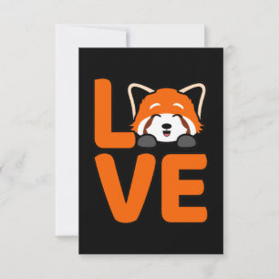 Cartão RSVP Amor Pet Cute Animal Red Panda Lover Graphi
