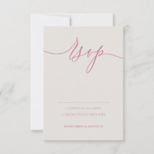 Cartão RSVP Anéis de Noiva Elegantes Marfim Bege
