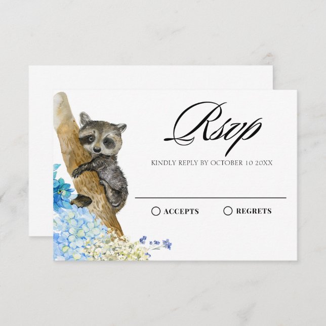 Cartão RSVP Animais Aquíferos (Frente/Verso)