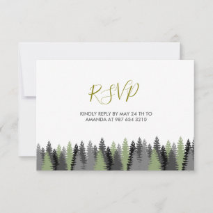 Cartão RSVP Animais Florestais