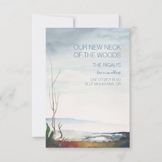 Cartão RSVP Anunciamento de Movimentação das Montanhas de Qued (Frente)