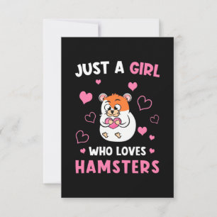 Cartão RSVP Apenas Uma Menina Que Ama Os Meus Hamsters
