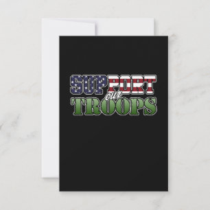 Cartão RSVP Apoiem o nosso Dia dos Veteranos Felizes das Tropa