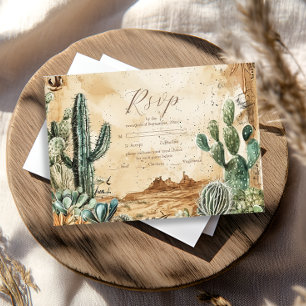 Cartão RSVP Aquarela Boho Ocidental