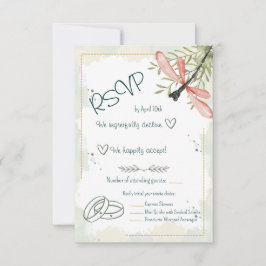 Cartão RSVP Aquarela Firefly