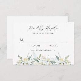 Cartão RSVP Aquarela floral