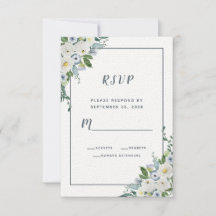 Aquarela Floral Elegante Casamento Branco Cinza