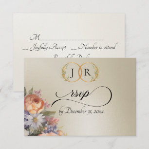 Cartão RSVP Aquarela Flores Silvestres - Trigo