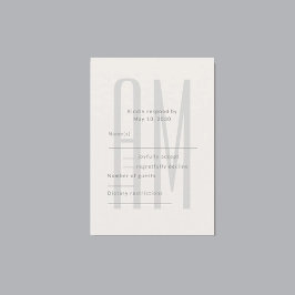 Cartão RSVP Architectural Minimal Monogram