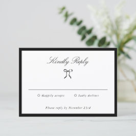 Cartão RSVP Arco Simples Casamento Clássico