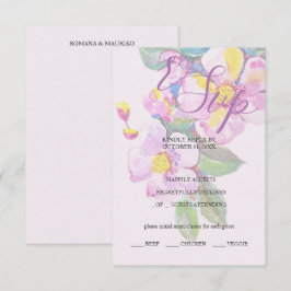 Cartão RSVP Arte por Aquarela Artística Flores