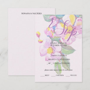 Cartão RSVP Arte por Aquarela Artística Flores