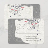 Árvore Chic Rustic Country Swirl Love Birds Casame