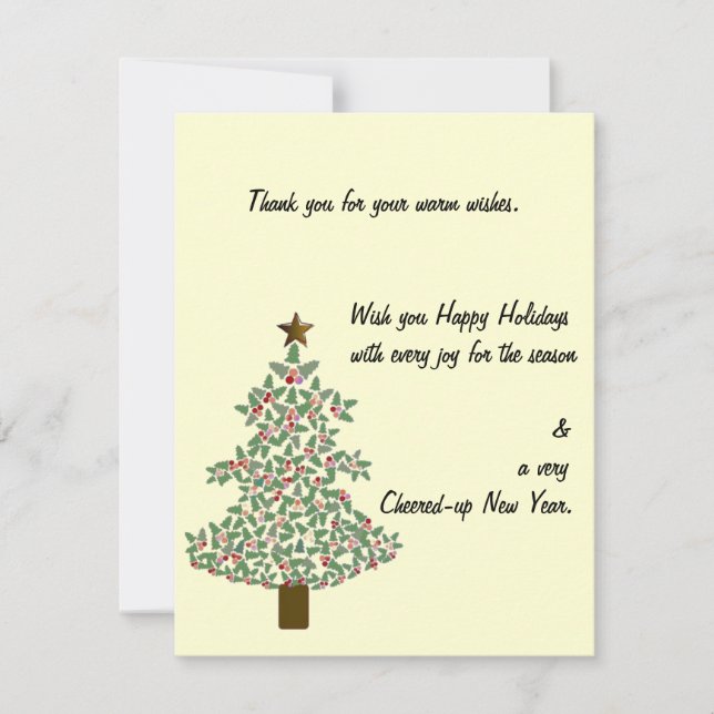 Cartão RSVP Árvore de Natal Ártico (Frente)