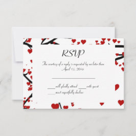 Cartão RSVP Árvore do Coração