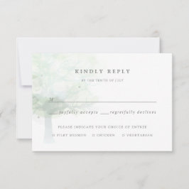 Cartão RSVP Árvore enevoada