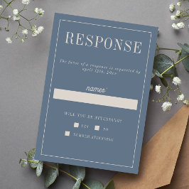 Cartão RSVP Ashlynn | Cores Curadas | Casamento