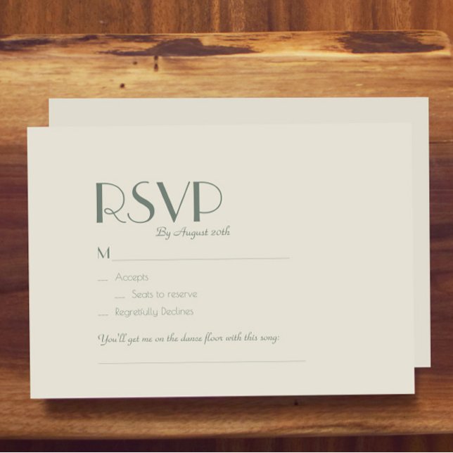 Cartão RSVP Autumn Boho Deco | Cream Wedding Song Request (Criador carregado)