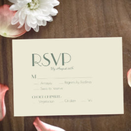 Cartão RSVP Autumn Boho Deco | Escolha das Refeições de Casame