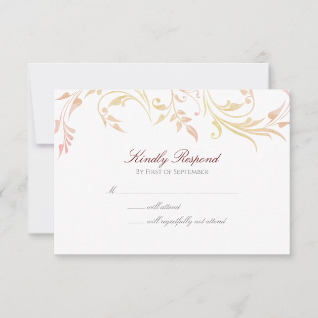 Cartão RSVP Autumn Swirl (Frente)