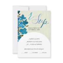 Azul-artístico Cores-d-água flores selvagens