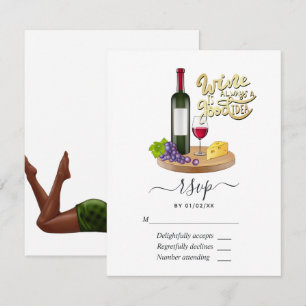 Cartão RSVP Azul Marinho e Dourado Pavão Vintage