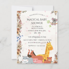 Cartão RSVP Baby Shower Invitations | Custom Wildflower Card