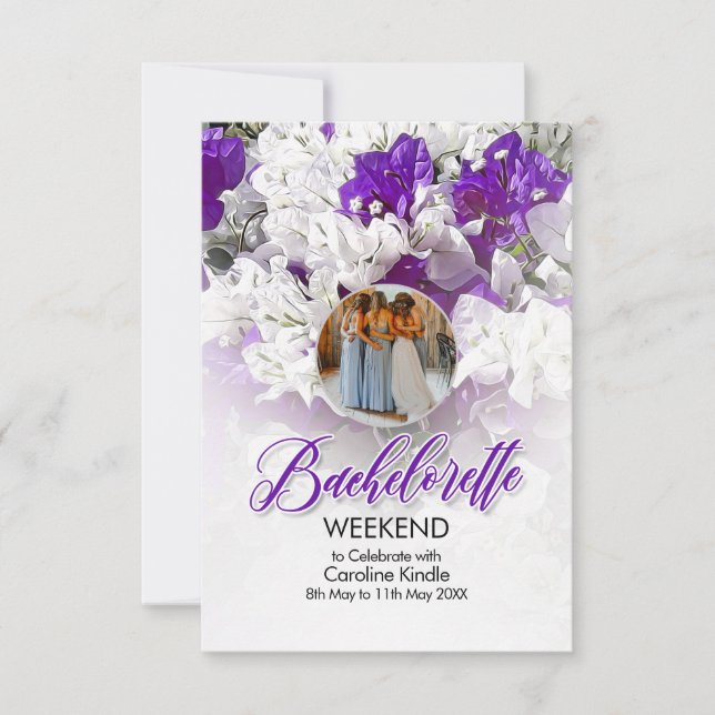 Cartão RSVP Bachelorette Weekend Wedding Invitation (Frente)