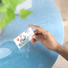 Cartão RSVP Baleia de um Aniversário do Time Boys