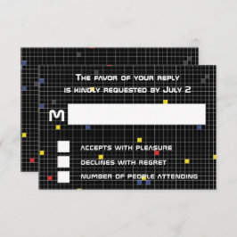 Cartão RSVP Bar Bat Mitzvah Jogando