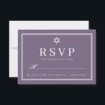 Cartão RSVP Bat Mitzvah Modern Monograma Simples Código QR<br><div class="desc">Composto de simples quadros revestidos de hetero com script cursivo clássico e tipografia serif. Esses elementos são simples,  eternos e clássicos. Este foi projetado por materiais de terceiros selecionados,  exclusivos para o Zazzle. Disponível aqui: http://www.zazzle.com/store/selectpartysupplies</div>