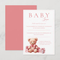 Bebê Rosa Amor Chá de fraldas De Urso De Aquarela
