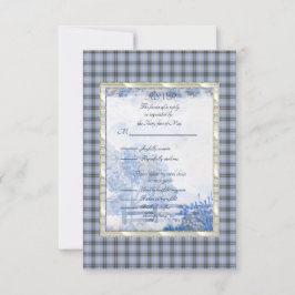 Cartão RSVP Bell of Borders Tartan