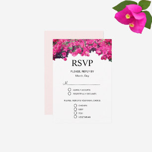 Cartão RSVP Belo Casamento Floral