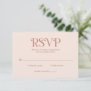 Cartão RSVP Blaire Neutral Modern Wedding