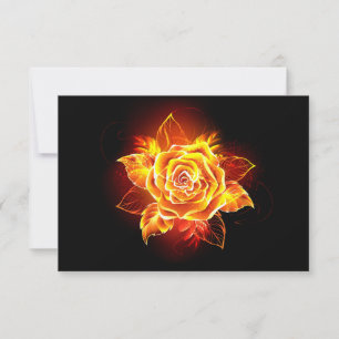 Cartão RSVP Blooming Fire Rosa