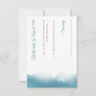 Cartão RSVP Blue Skies Watercolor Response Card