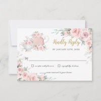 Blush Floral High Tea Party gentilmente Responda