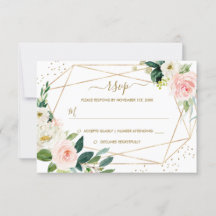 Blush Geométrico Dourado Floral Dourado Casamento 