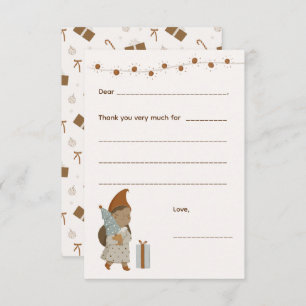 Cartão RSVP Boas Festas de Natal Obrigado nota, preencha o car