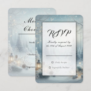 Cartão RSVP Boatos de um Casamento no Solstício de Inverno
