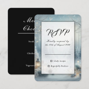 Cartão RSVP Boatos de um Casamento no Solstício de Inverno