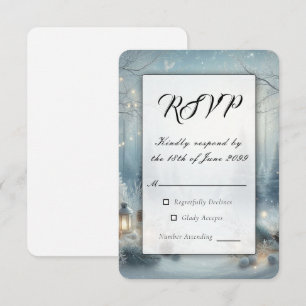Cartão RSVP Boatos de um Casamento no Solstício de Inverno